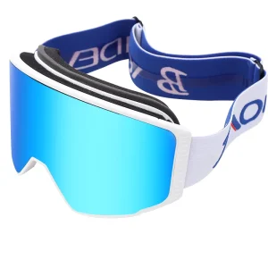 Sports Ski Goggles Magnetic Anti-Fog System UV400 Protection Adjustable Strap Spare Cylindrical Lens
