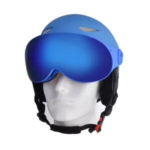 Sports Ski Helmet with Detachable Magnetic Lens System
