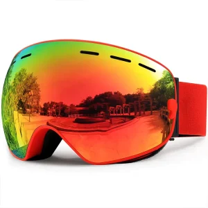TPU Ski Goggles Large Spherical Polarized Lens Anti-Fog Snowboard Glasses
