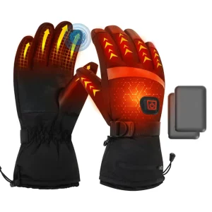Thermal Waterproof Full Finger USB Rechargeable Heated Gloves for Camping Fishing Hunting Skiing