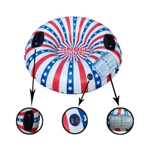 Thickened Heavy Duty Inflatable Snow Tube with Hard Bottom