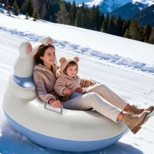 Thickened PVC Round Inflatable Snow Tube Parent child Ski Sled Grass Sliding Mat For Kids Outdoor Winter Sports