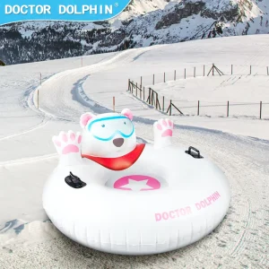 Thickened PVC Sturdy Handles Inflatable Sled Snowmobile Snow Tube for Kids and Adults NewTime DD05004 Customized Color