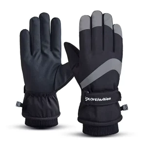 Thickened Waterproof Ski Mitten Gloves with Warm Lining and Touchscreen for Snowboarding