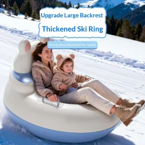 Thickened Wear-Resistant PVC Inflatable Snow Tube with Ski Handle