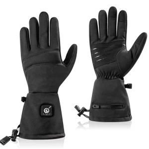 Thin Rechargeable Heated Touchscreen Gloves for Motorcycle and Snowmobile Riding