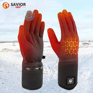 Touch Screen Thinnest Battery Rechargeable Electric Winter Hand Warm Moto Driving Heated Snowmobile Glove Heating Liners