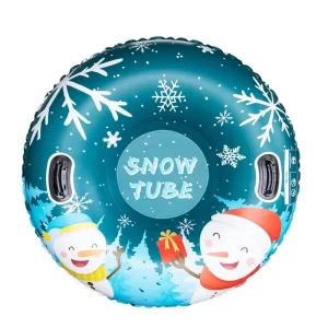 Towable PVC Inflatable Ski Ring with Handle, Winter Sled Tube