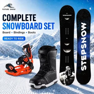Twin Tip Freestyle All Mountain Snowboard with Carbon Fiber Core for Ground Tricks and Jumps