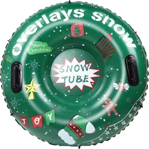 Two-Handle Inflatable Snow Tube Sled for Winter Sports