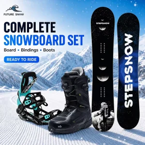 Two-Piece All-Mountain Snowboard Set with Water-Resistant Eco-Friendly Construction