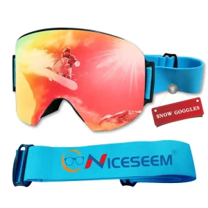 Two layer Lens Adjustable Straps UV400 Anti Fog Skiing Goggles Polarized Googles Antifog Snowboard Sports Eyewear Ski Glasses