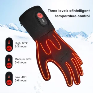 Ultra-Thin Heated Ski Gloves with High-Capacity USB Rechargeable Battery Waterproof Electric Liners