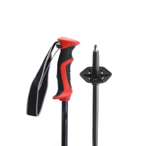 Ultralight Telescopic Alpine Ski Poles with 50% Carbon 7075 Aluminum Hybrid Shaft and Tungsten Tip for Racing and Resort Skiing