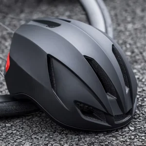 Unisex Dual-Sport Bicycle Helmet with Integrated Bottom Shell and Tail Light