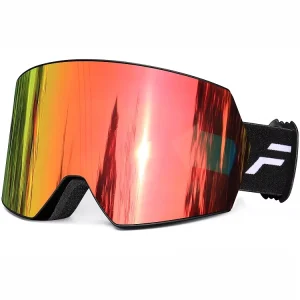 Unisex Full HD Polarized Ski Goggles Mirror Polarized Lens Snow Sports Eyewear PC Frame Snowboarding Glasses Custom