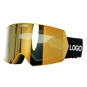 Unisex Plastic Sport Snow Goggles for Skiing and Snowboarding with Anti-Fog Feature and Cylindrical Lens