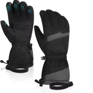 Unisex Waterproof Polyester Full Finger Winter Gloves Windproof Touchscreen Warm for Skiing and Snowboarding