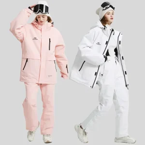 Unisex Waterproof Warm Ski Suit Set for Single and Double Board Skiing