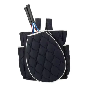 Unisex Winter Fashion Polyester Quilt Puffer Sports Backpack Zipper Closure Portable Shoe Pocket Waterproof for Pickleball Padel