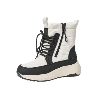 Unisex Women and Men Winter Skiing Boots Faux Fur Lining Winter Snow Boots