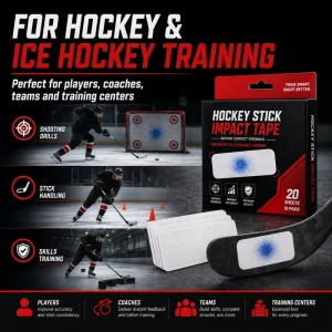 Visual Feedback Stickers for Shooting Accuracy, No-Residue Hockey Training Aid