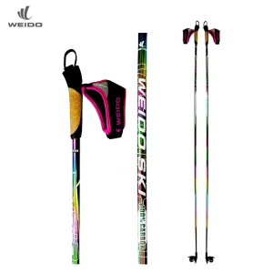 WEIDO Factory Lightweight 40T 100% Carbon Fiber Cross Country Ski Pole Environmental Friendly Alpine Ski Stick OEM ODM