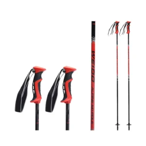 WEIDO Professional Skiing Alpine Ski Pole 80% Carbon Fiber Ski Stick 1 Section Light OEM Customized Logo Color Design Printing