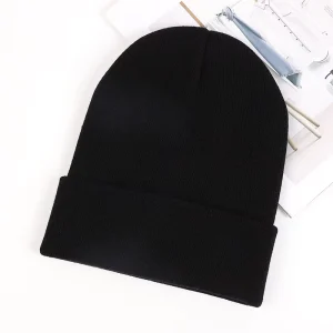 Warm Cold Weather Beanie Hat Plain Blank Woolen Knit Cap Unisex Winter Headwear