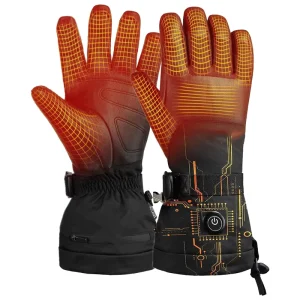 Warm Heated Motorcycle Gloves, Lightweight Adjustable Ski Gloves for Winter Outdoor Hiking and Fishing