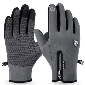 Warm Winter Fleece Lining Bike Riding Touch Smartphone Gloves Waterproof Outdoor Ski Gloves