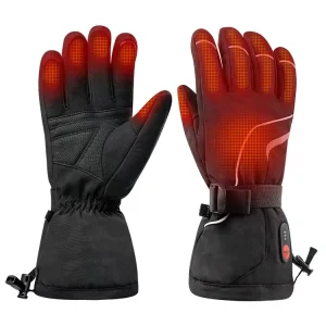 Waterproof Heating Gloves Touch Screen Rechargeable Battery Thermal Heated Gloves Hand Warmer Heated Ski Gloves