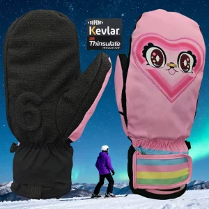Waterproof Kevlar Anti Cut Wrist Guard Gloves Insulated Warm Winter Thermal for Snowboarding
