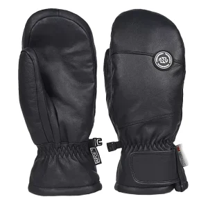 Waterproof Leather Winter Ski Mittens for Men and Women
