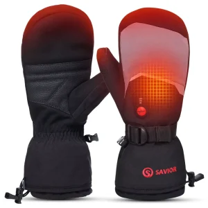 Waterproof Men’s Rechargeable Battery Heated Gloves for Skiing and Snowboarding