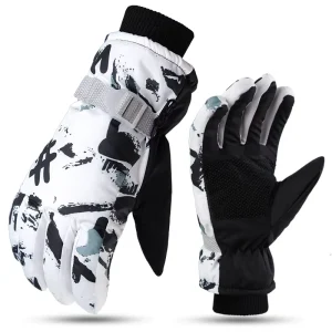 Waterproof Split-Finger Ski Gloves for Men, Women and Children