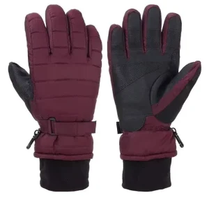 Waterproof Thermal Insulated Ski and Snowboard Gloves, Adjustable Hook-and-Loop Closure
