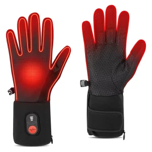 Waterproof Thermal Rechargeable Battery Heated Touchscreen Ski Gloves for Racing and Outdoor Sports