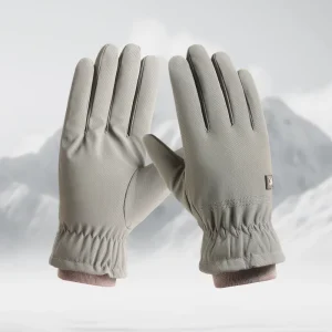 Waterproof Thick Crystal Fleece Men’s Winter Cycling Gloves Touchscreen Anti Slip Grip Warm Knit Cuff Factory