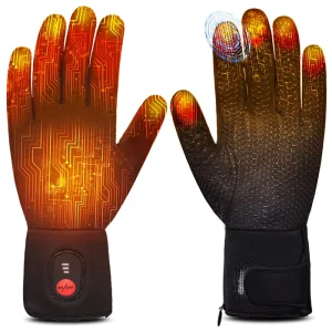 Waterproof Touchscreen Rechargeable Heated Gloves with Battery Heat Liners for Snow Ski Motorcycle Sports