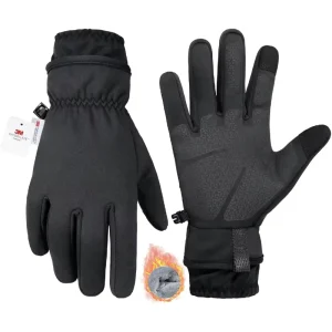 Waterproof Touchscreen Ski Gloves, Unisex Full-Finger Cold Weather Gloves