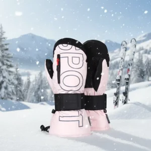 Waterproof Warm Snowboard Gloves with Built-In Wrist Guards and Inner Lining