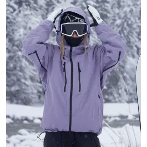 Waterproof Windproof Hooded Snowboard Ski Jacket for Men and Women