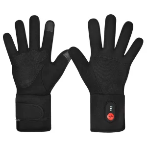 Waterproof Windproof Rechargeable 7.4V Battery-Operated Heated Glove Liners for Skiing and Outdoor Winter Activities Cotton