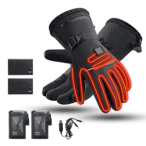 Waterproof Windproof USB-Rechargeable Heated Touchscreen Motorcycle Ski Gloves
