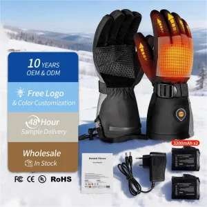 Waterproof Winter Cycling Ski Gloves Outdoor 7.4v 3200mah Li Battery 3 Speed Adjustable Antiskid Insulated Heated Novelty Gifts
