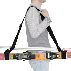 WenHao Custom Logo Nylon Ski Pole Carrier Straps Adjustable Shoulder Sling Cushioned Holder Double Sided for Adhesive Side
