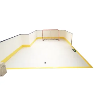 White Synthetic Ice Hockey Rink Board for Home Basement