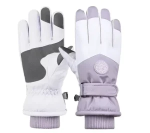 Windproof Ski Gloves with UV Protection Stretch Polyester Material Snowboarding Outdoor Fitness