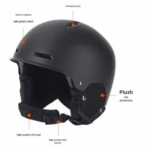 Winter Dual Sport Ski and Bicycle Helmet with Ear Protection ABS EPS Material Unisex